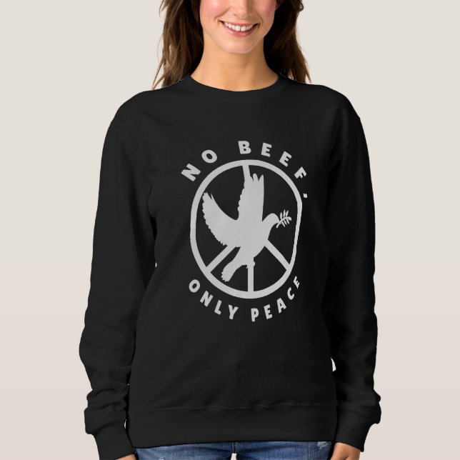 Sweatshirt Nature Fan Peace Sign Dove Nature Positivity Bird  (Devant)