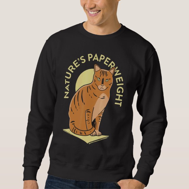Sweatshirt Natures Papier Chat Lady Chat Maman Chat (Devant)