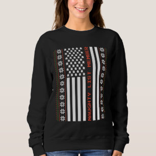 SWEATSHIRT NAUGHTY CHRISTMAS USA NAUGHTY LIST MEMBRE