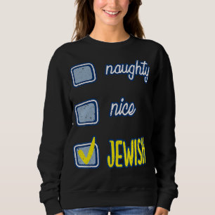 Sweatshirt Naughty Jewish Ugly Hanukkah Sweater Chanukah