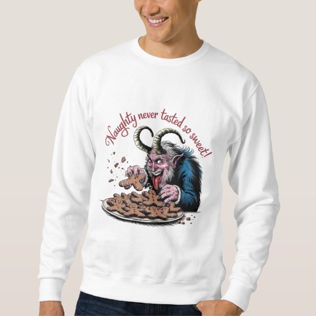 Sweatshirt Naughty Krampus Design de Noël (Devant)