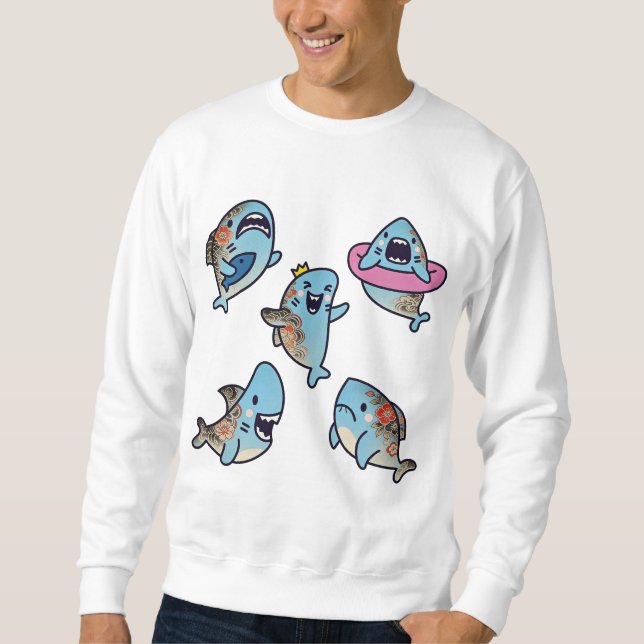 Sweatshirt Naughty Sharks (Devant)