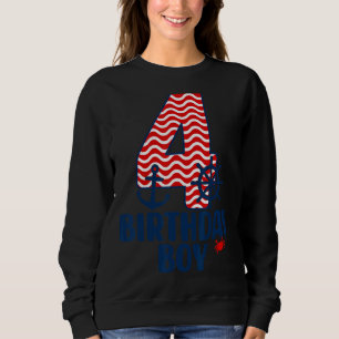 Sweatshirt Nautique 4e anniversaire Boy Sailers 4 an Old B Da