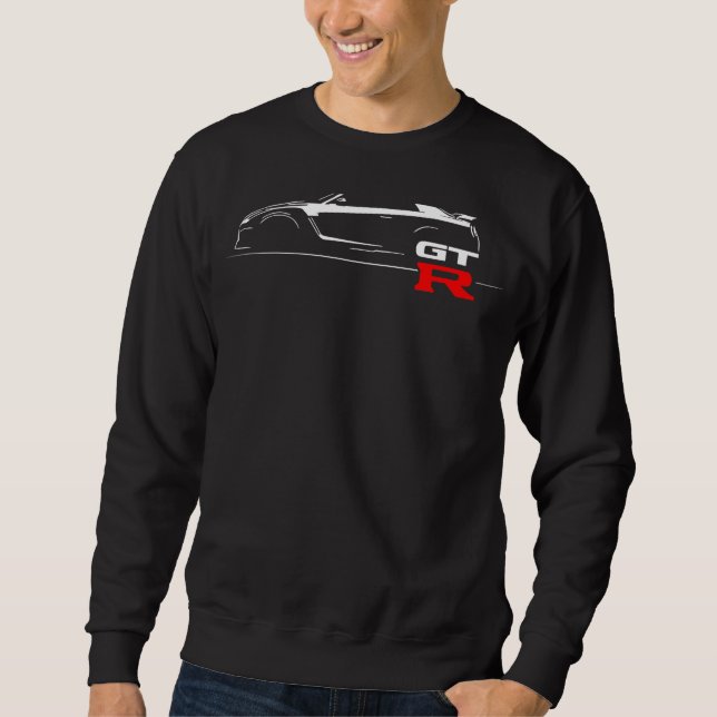 Sweatshirt Navy GTR Supercar Turbo Niss Car R34 R35 T-shirt (Devant)