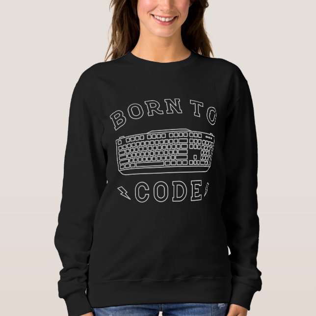 Sweatshirt Né à Code Software Engineer Developer (Devant)