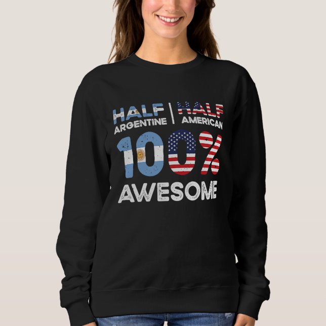 Sweatshirt Né Argentin Argentine Américain États-Unis Nationa (Devant)