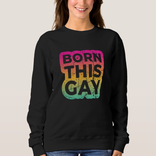 Sweatshirt Né cette édition Vintage gay (Devant)