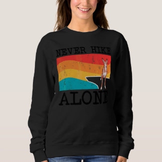 Sweatshirt Ne jamais faire de randonnée seul Graphique de ran