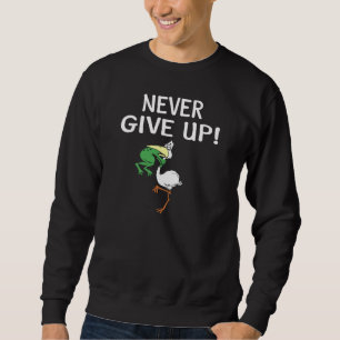 Sweatshirt Ne jamais renoncer à la motivation pélican et gren