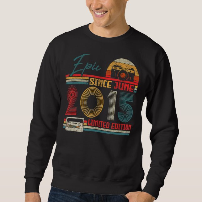 Sweatshirt Né Juin 2015 Epic Depuis Juin 2015 7 Ans (Devant)