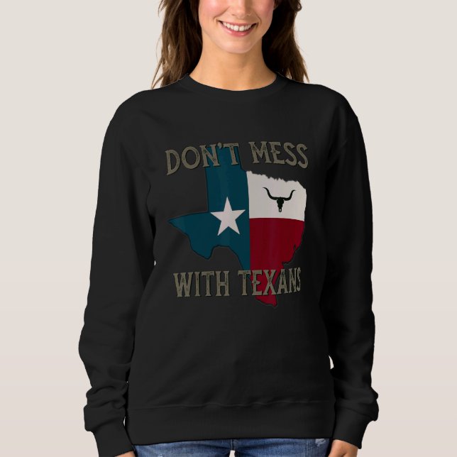 Sweatshirt Ne manquez pas le Texas Longhorn Lone Star Stat (Devant)
