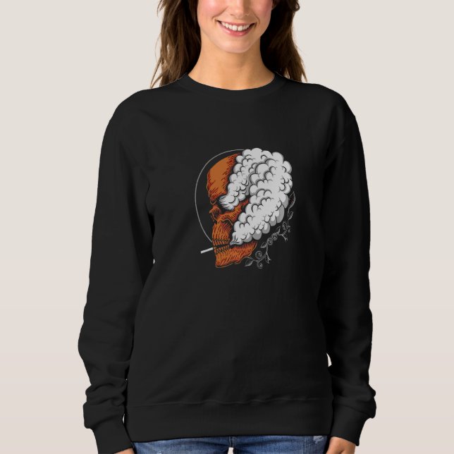 Sweatshirt ne me donne une cigarette Citation AVANT & ARRIÈRE (Devant)