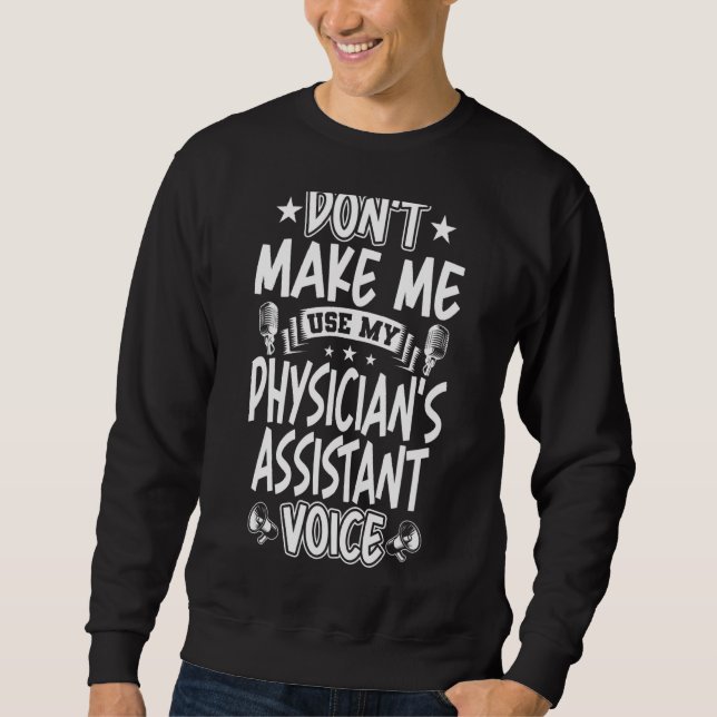 Sweatshirt Ne m'oblige pas à utiliser la voix de mon médecin  (Devant)