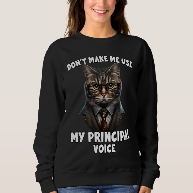 Sweatshirt Ne m'oblige pas à utiliser ma voix principale prin (Devant)