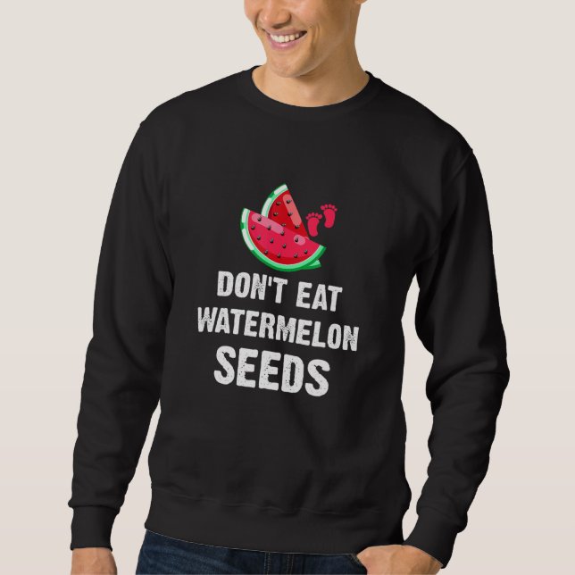 Sweatshirt Ne pas manger de graines de pastèque Grossesse Fai (Devant)