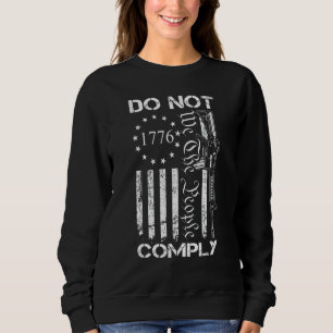 Sweatshirt Ne Pas Respecter Ar15 Usa Flag Pro Gun 2nd Amendme