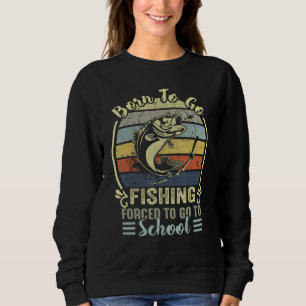 Sweatshirt Né pour aller pêcher le bar poisson pêcheur garçon