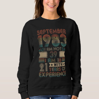 Sweatshirt Né Septembre 1983 39ème Anniversaire Fait En 1983