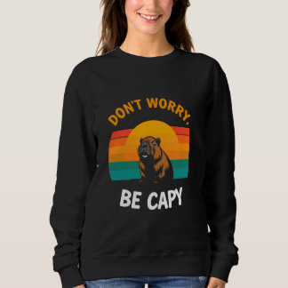 Sweatshirt NE T'INQUIÈTE PAS, SOIS CAPY Retro Capybara