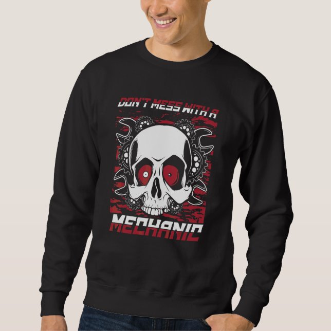 Sweatshirt Ne Touche Pas À Un Mécanicien Technicien Automobil (Devant)