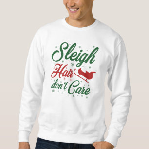 Sweatshirt Ne vous souciez pas des cheveux cousus