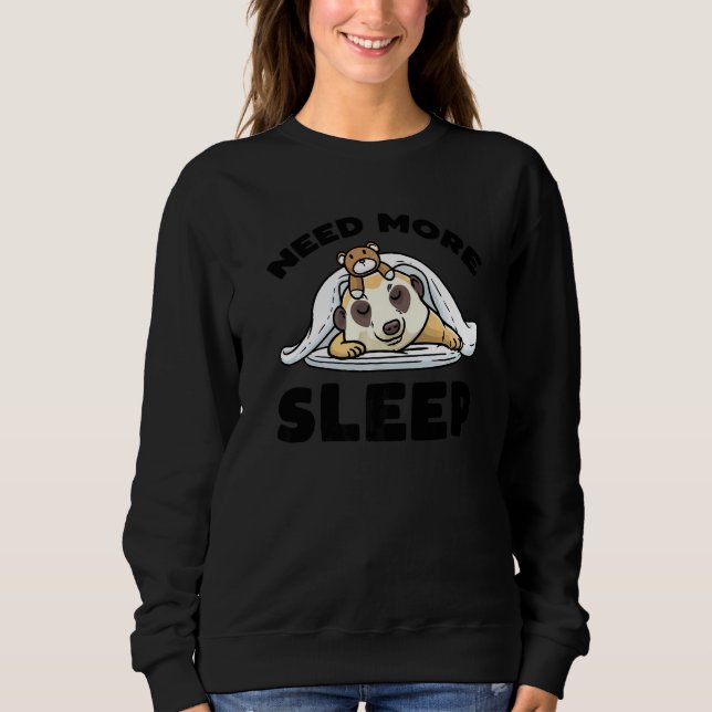 Sweatshirt Need More Sleep Napping Meerkat With Stuffed Anima (Devant)