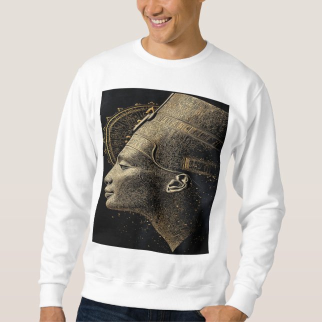 Sweatshirt Nefertiti Ligne Silhouette Moderne Art (Devant)