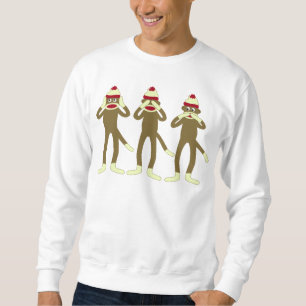 Sweatshirt N'entendez, voyez, parler l'aucun singe de