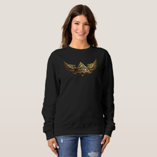 Sweatshirt NeoAnkh Œil d'Horus Égyptien Pyramide ailée en or
