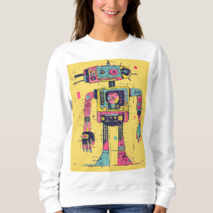 Sweatshirt Neon Panelbot - Sweats d'illustration robotique po