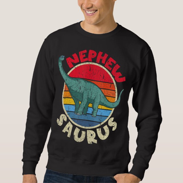 Sweatshirt Nephew Saurus I Brachiosaurus Diplodocus I Famille (Devant)