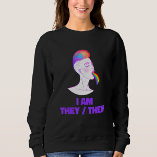 Sweatshirt Neutral Rainbow Pride Genderless - Non Binary Gend