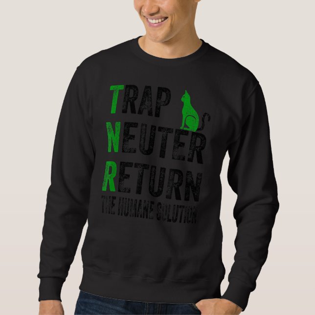 Sweatshirt Neutre Piège Retourner La Solution Humane (Devant)