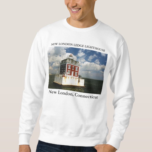 Sweatshirt New London Ledge Lighthouse, Connecticut (Devant)