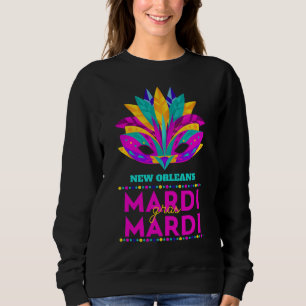 Sweatshirt New Orleans Mardi Gras Mask
