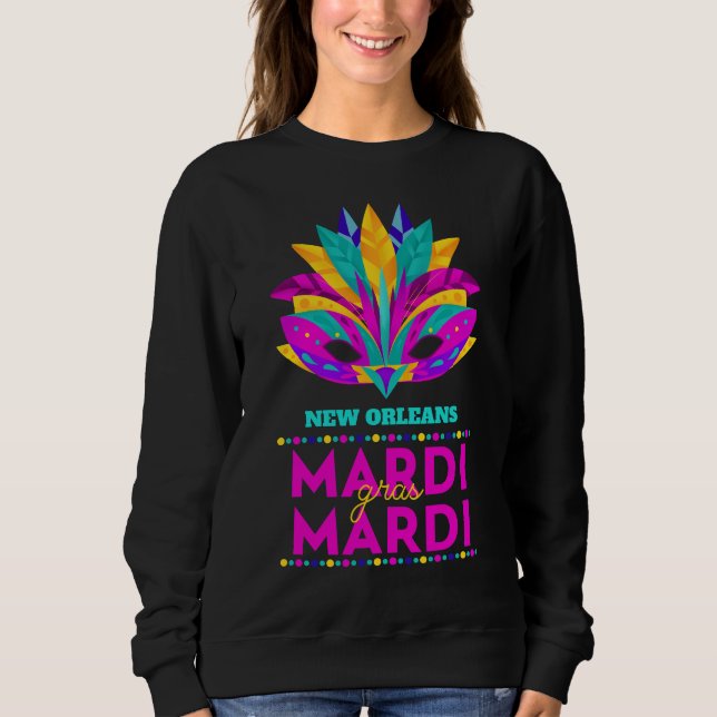 Sweatshirt New Orleans Mardi Gras Mask (Devant)