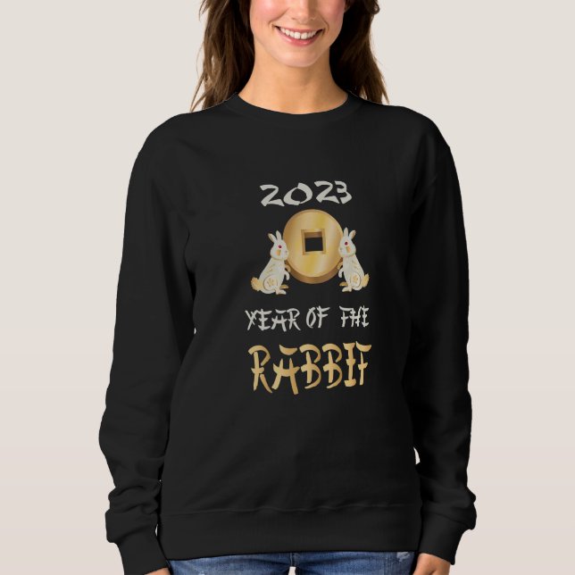 Sweatshirt New Year's Eve Of The Rabbit Chinese Happy New Yea (Devant)