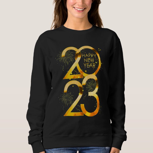 Sweatshirt New Years Eve Party Supplies 2023 Happy New Year 2 (Devant)