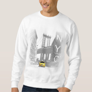 Sweatshirt New York City Nyc Taxi jaune Brooklyn Bridge