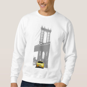 Sweatshirt New York City Nyc Taxi jaune Brooklyn Bridge Mens