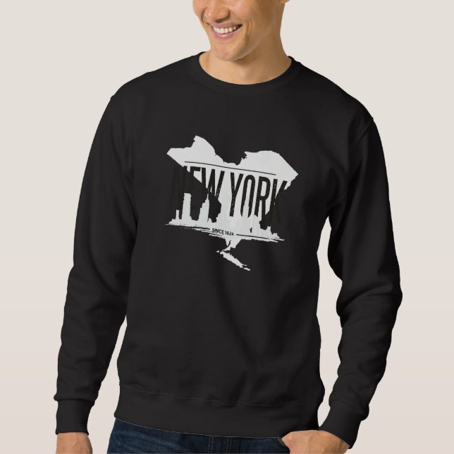 Sweatshirt New York New York City Skyline Silhouette Outline  (Devant)