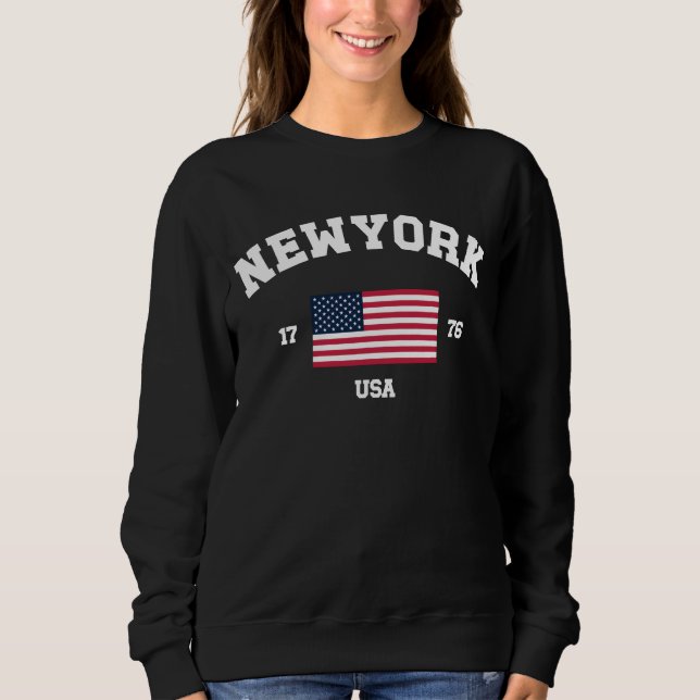 Sweatshirt New York USA America Varsity Unisex Homme Femme Cl (Devant)
