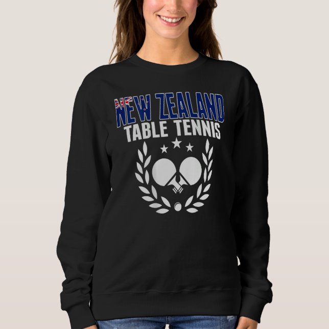 Sweatshirt New Zealand Ping Pong     Kiwi Table Tennis Suppor (Devant)
