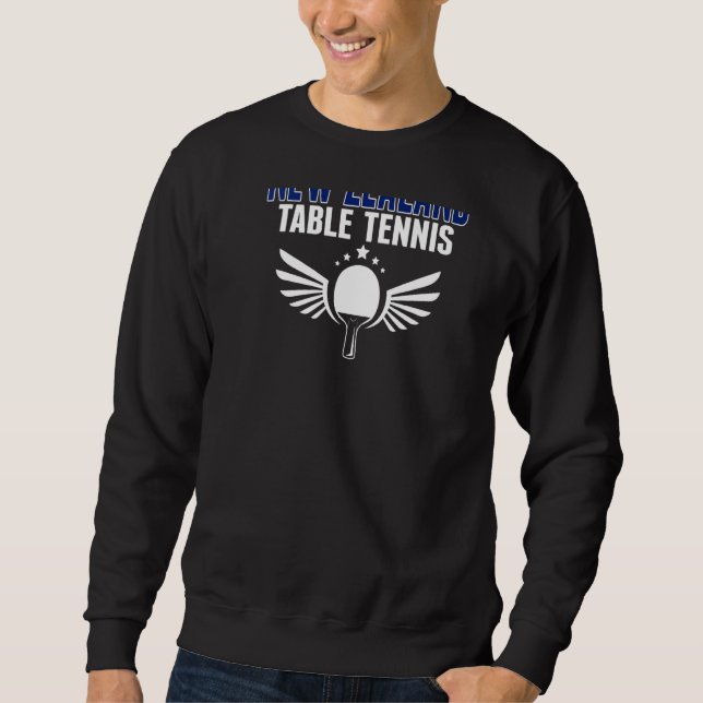 Sweatshirt New Zealand Table Tennis  Support Kiwi Ping Pong T (Devant)