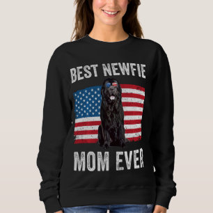 Sweatshirt Newfie Mom American Flag Terre-Neuve Propriétaire