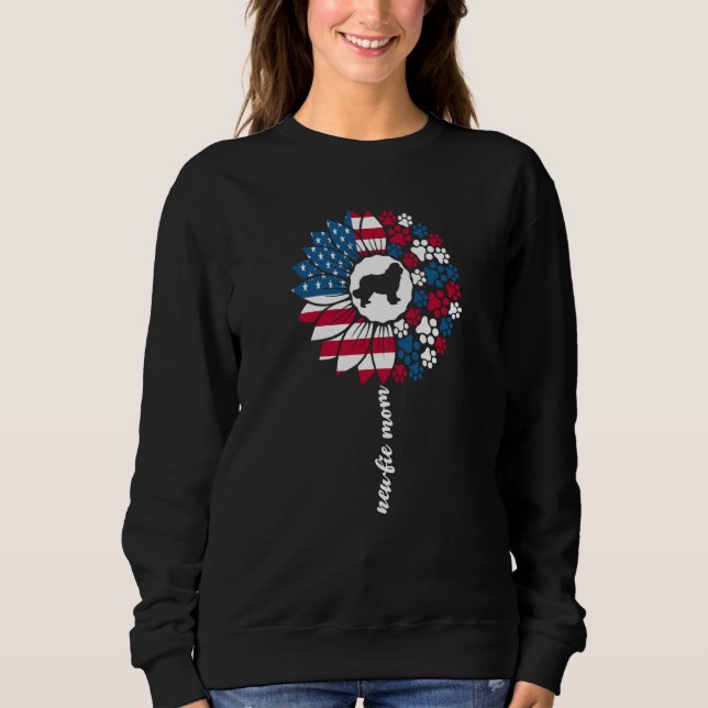Sweatshirt Newfie Mom For Women Newfy Newfoundland Dog Americ (Devant)
