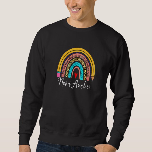 Sweatshirt News Anchor Rainbow News Media Production Communic (Devant)