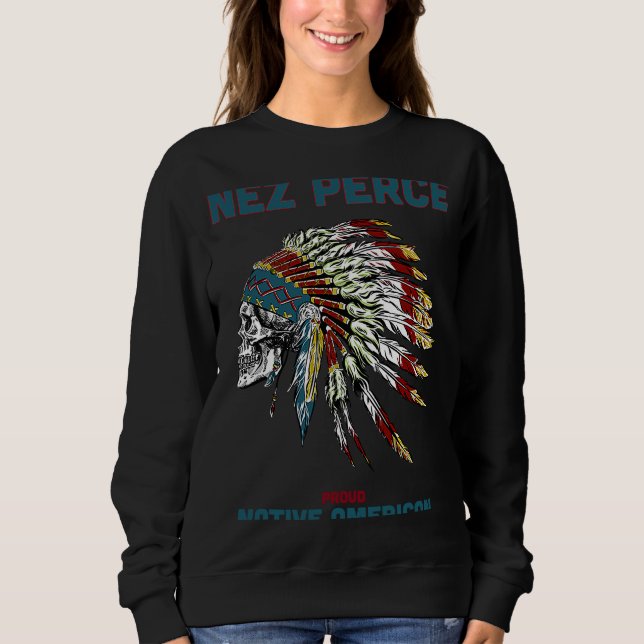 Sweatshirt Nez Perce Tribe Amérindien Retro Vinta (Devant)
