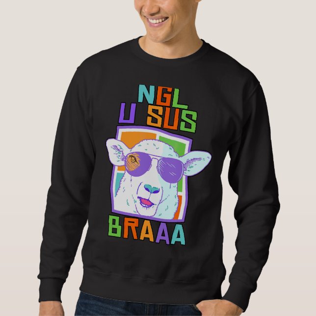 Sweatshirt Ngl U Sus Bro Moutons Portant Des Lunettes De Sole (Devant)