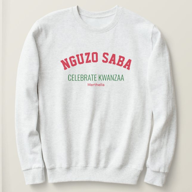 Sweatshirt NGUZO SABA Célébrez Kwanzaa (Design devant)
